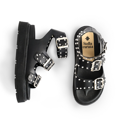 Stella Curata Rebel Sandal with Silver Studs