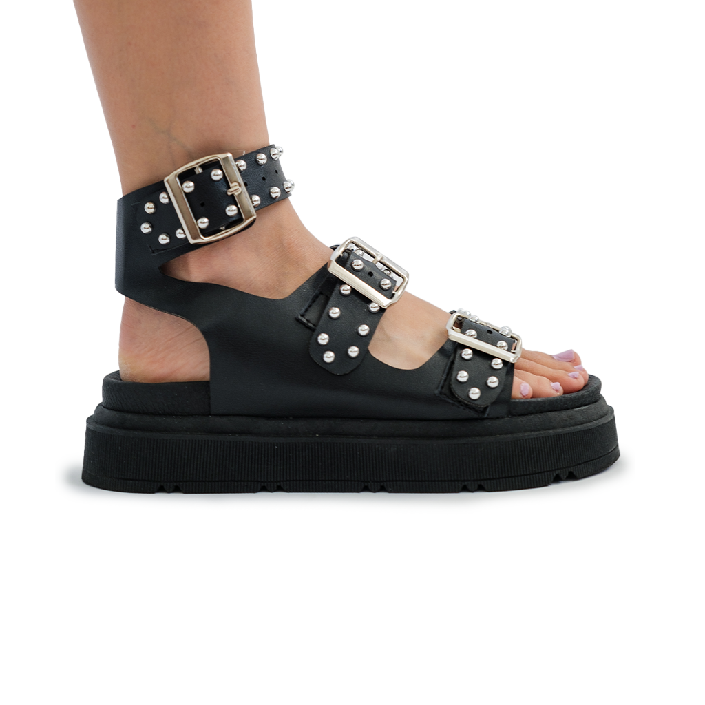 Stella Curata Rebel Sandal with Silver Studs